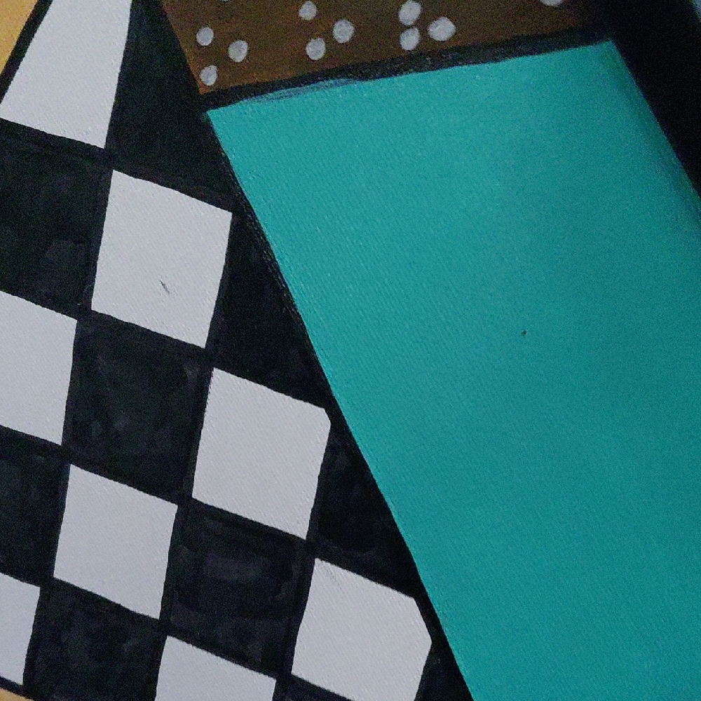 Abstract Geometric Art in Black Frame - Picture 4 of 7